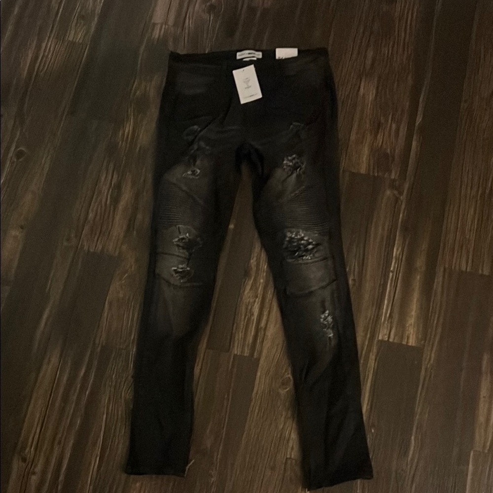 Black Distressed Leggings
